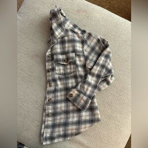 Japna Gray Long Sleeve Fitted Button Down Shirt
